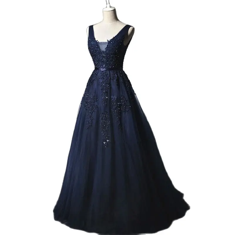 Женское вечернее платье Aimicui длинное кружевное до пола с открытой спиной и