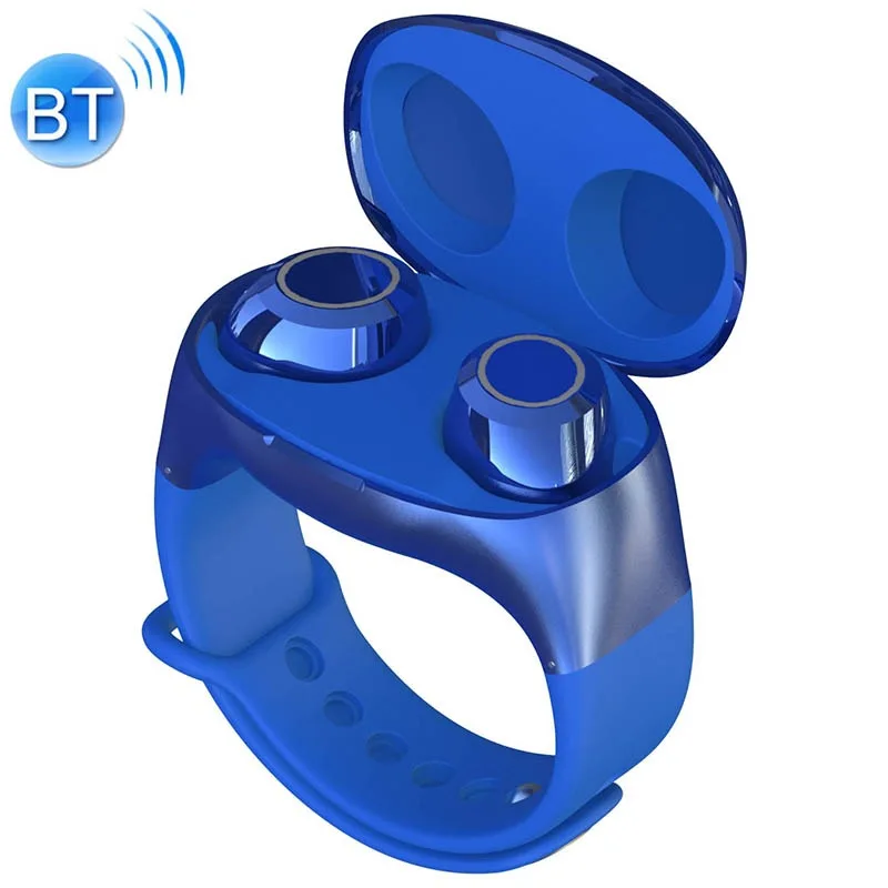 blue Bluetooth 5,0 мини Беспроводные спортивные наручные Bluetooth наушники высокого качества модные портативные hifi стерео спортивные наушники - Цвет: blue