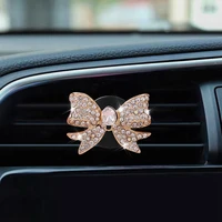 creative diamond bowknot car aromatherapy clip bow car air conditioner outlet perfume clip auto accessories interior ornaments