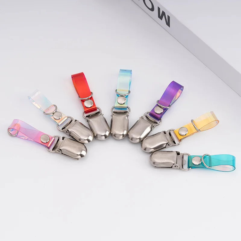 

New Fashion Transparent Leather Duckbill Clip Keychain Leather Pendant Keychain Keychain Cute Key Chains