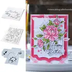 Новинка, Цветочная коробка, письмо, металлические штампы и штампы, карточка, бумажные карты ручной работы, таблички