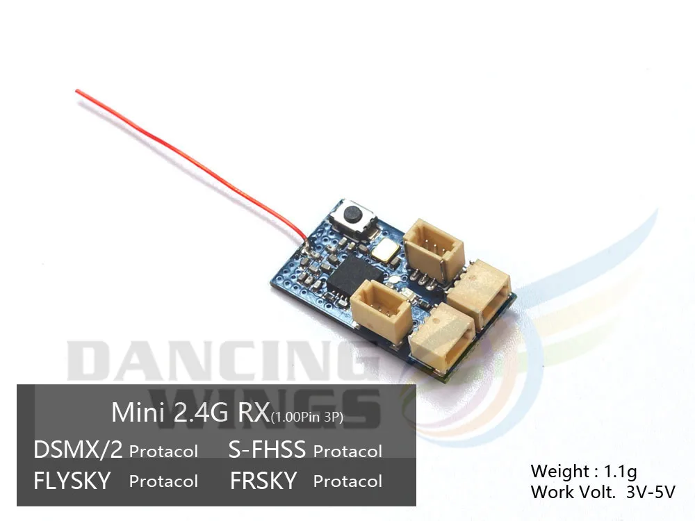 Микроприемник Dsm2 DsmX Flysky Frsky s-приемник FHSS с 1,00 контактный разъем интегрирован с регулировки щетки для маленький радиоуправляемый самолет