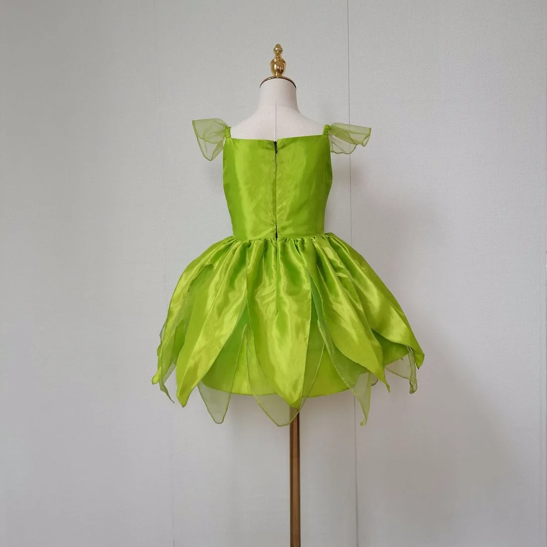 Фея Динь-Динь платье для девочек с зелеными цветами эльфом детское косплей