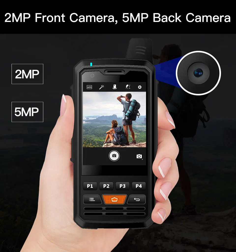 UNIWA Alps F50 2,8 дюймовый мобильный телефон 2G/3g/4G Zello Walkie Talkie Android 6,0 четырехъядерный MTK6735 смартфон 1 Гб+ 8 Гб rom мобильный телефон