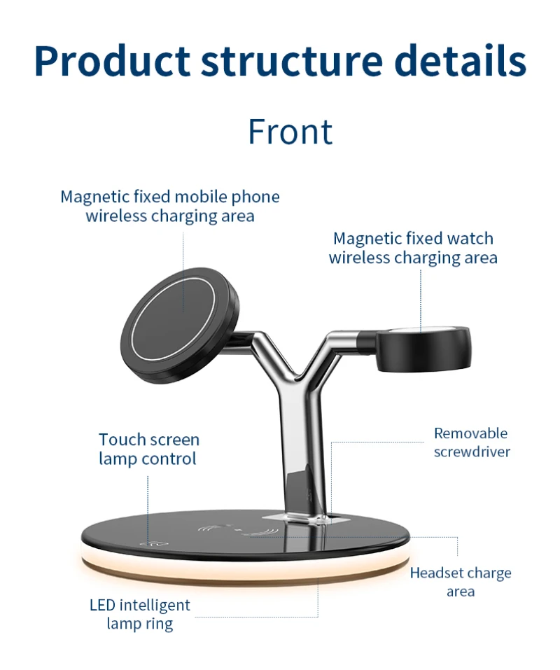 

15W Qi Wireless Charger Stand For iphone 12 12 Pro 12Pro Max 12mini 15W Qi Wireless Charger Magnetic For i Watch SE 6 5 4