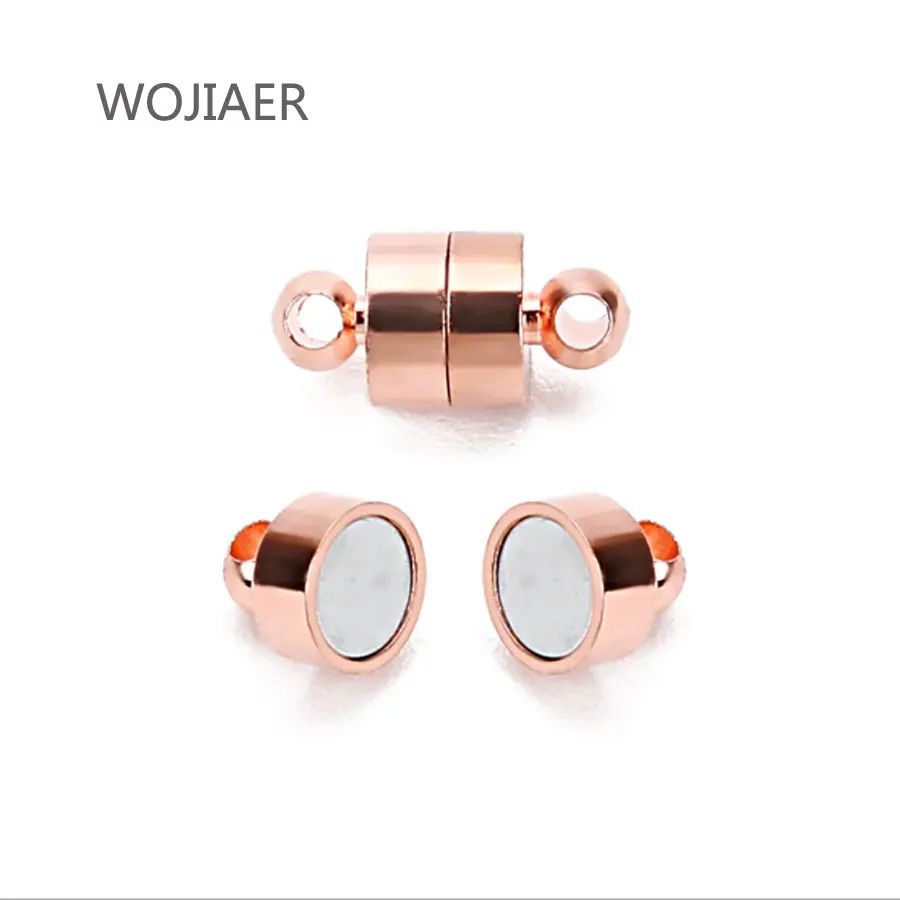 

WOJIAER 20 Pcs/Copper Magnetic Bracelet Necklace Connector Clasp DIY Men Women Jewelry Accessories Wholesale ZBM222