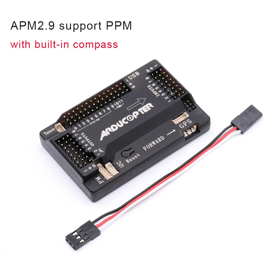 V with compass APM2.9 APM2.8 плата контроллера полета поддержка PPM apm2.6 2,8 Модернизированный внутренний Компас для RC Квадрокоптер, Мультикоптер Ardupilot - Цвет: V with compass
