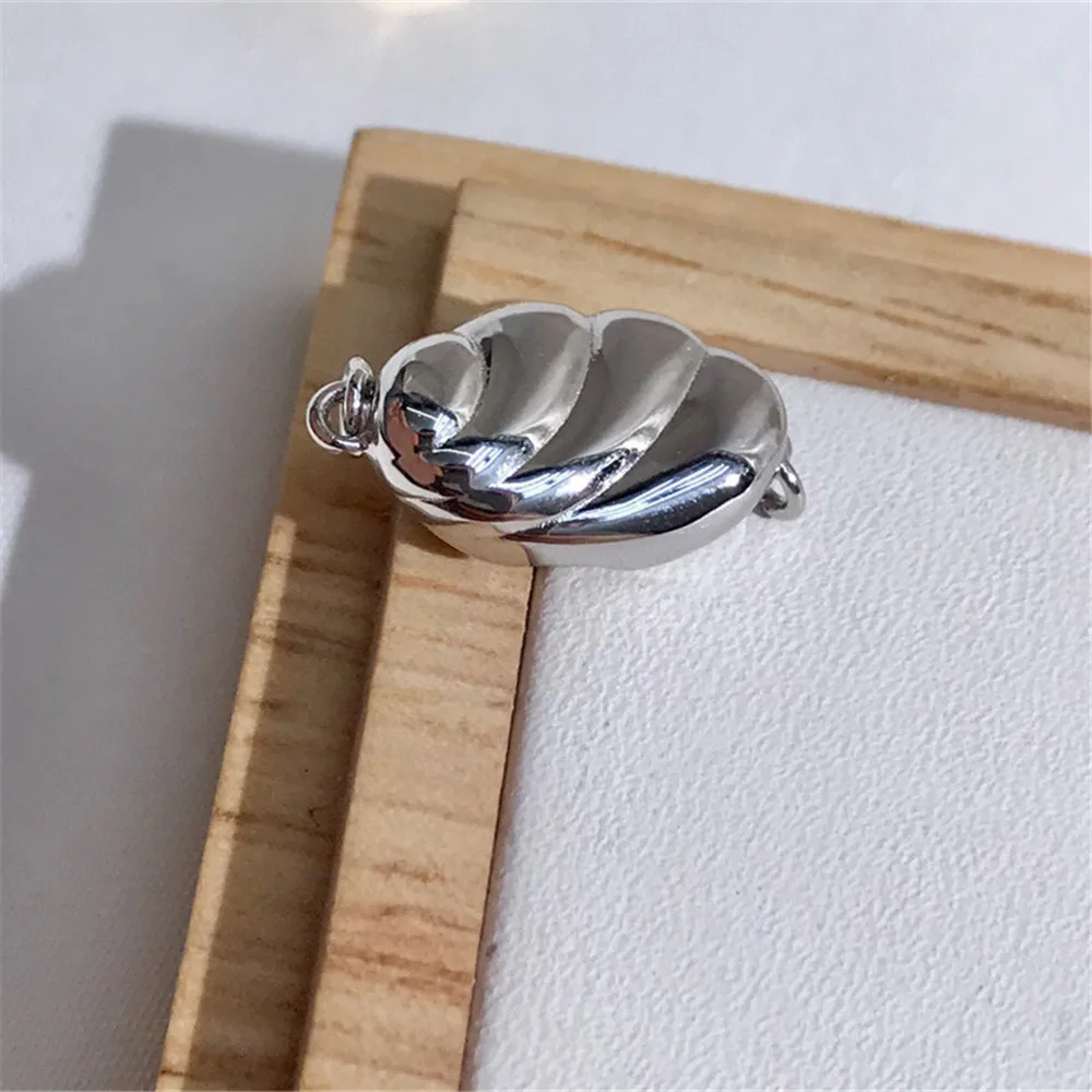 

S925 Sterling Silver Pearl Necklace Bracelet Clasp Connection Buckle DIY Fine Jewelry Accessories Free Shipping