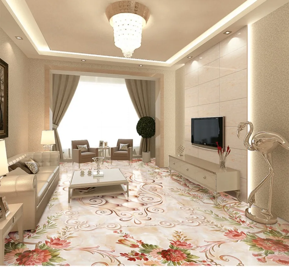 Пола Стикеры Декор самоклеящиеся Настенные обои Европейский каменный узор