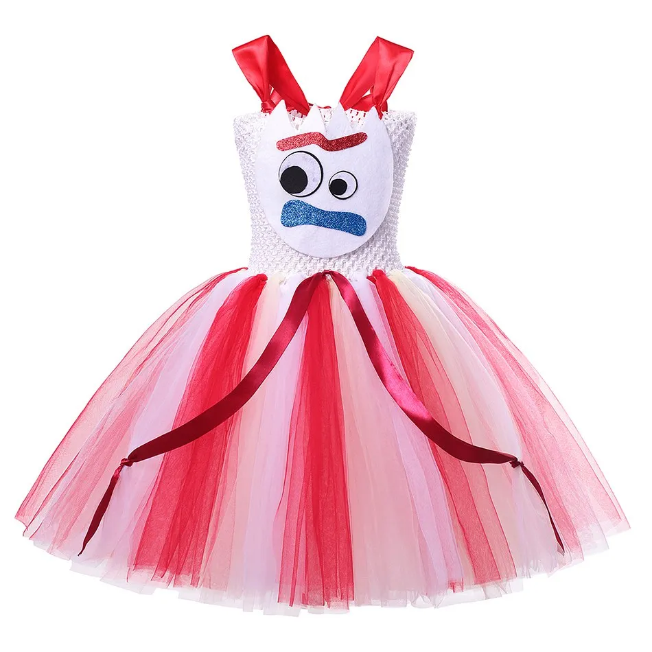 VOGUEON Toy Story 4 Woody Bo платье-пачка с маской для девочек Forky Buzz Lightyear Jessie нарядное платье костюм на Хэллоуин