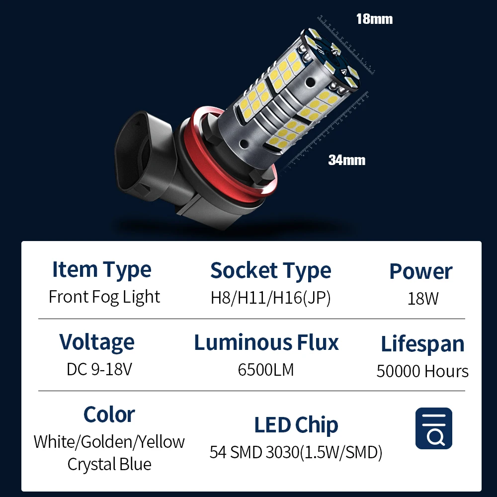 Светодиодные противотуманные фасветильник H11 H16 для Lada Vaz Granta 2190 2192 2194 Kalina 1117 1118 1119