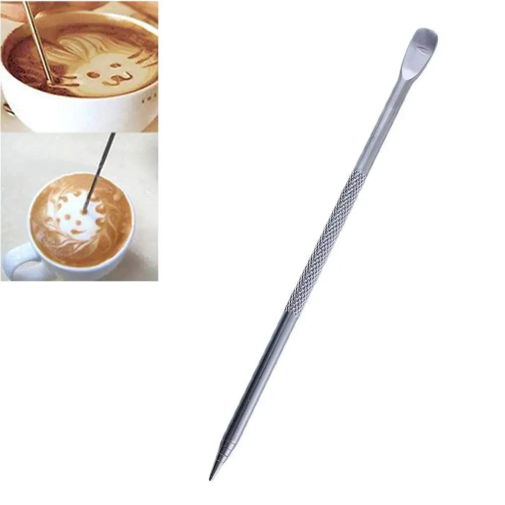 Art Pull Flower Pen Latte Coffee Stainless Steel New Kitchen Household Barista | Инструменты