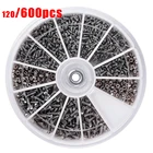 Набор винтов для часов M1 M1.2 M1.4 M1.6, 12 видов, 1 коробка, 120600 шт., инструменты для ремонта очков Tornillos