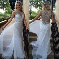 cheap ivory long sequins formal prom lace evening dresses mermaid tulle imported party dress floor length gown royal gala
