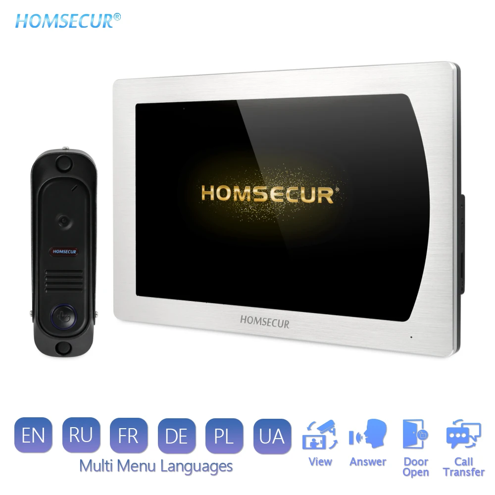 HOMSECUR 7 &quotпроводной сенсорный AHD видео и аудио домашний Интерком с ИК ночным