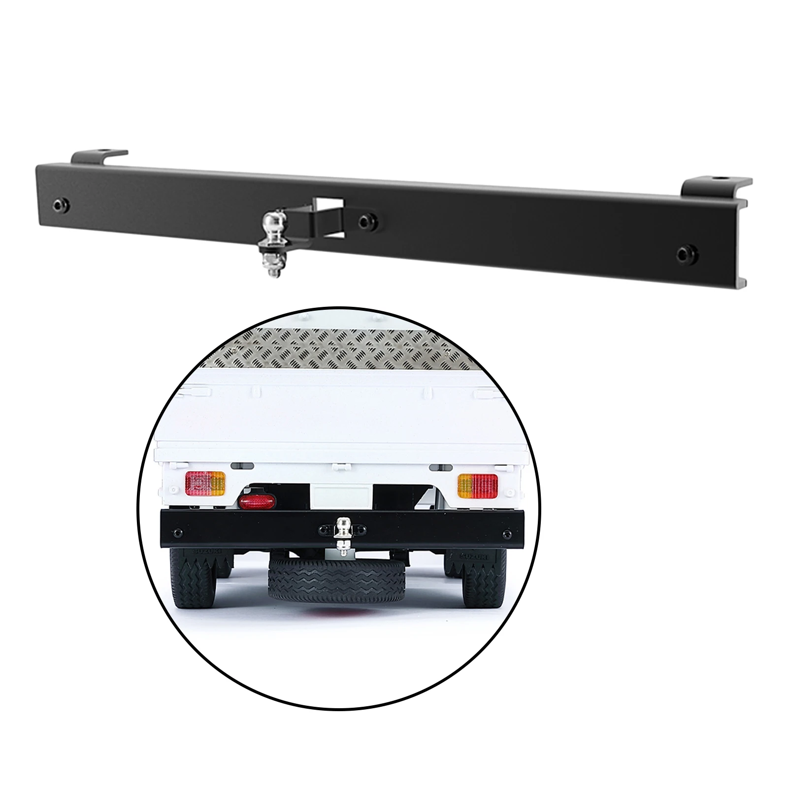 

RC Car Metal Aluminum Rear Bumper for WPL D12 Racing RC Car Accessory