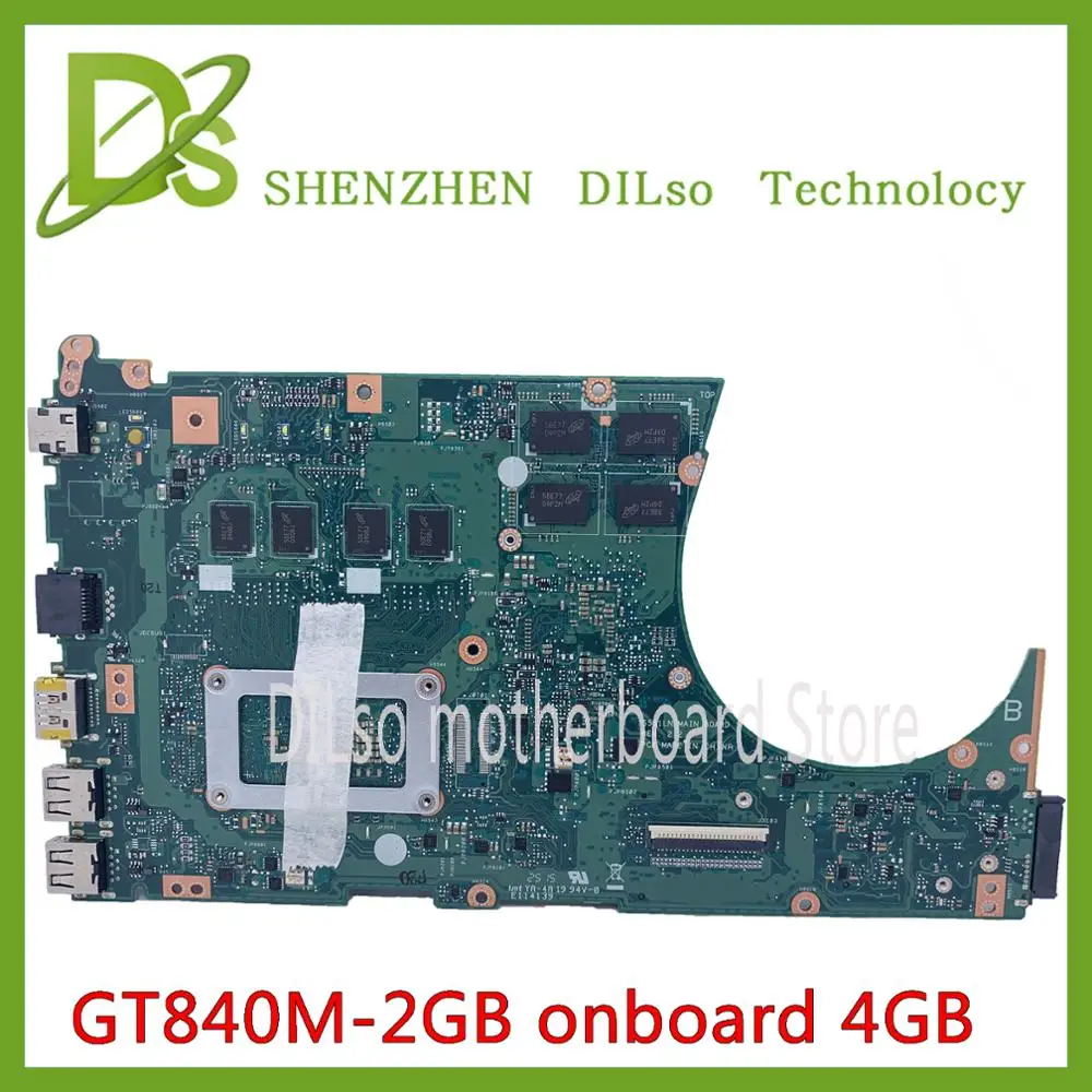 KEFU S551LN материнская плата для ASUS S551L S551LA S551LB ноутбука I7-4500U процессор 4 Гб RAM GT840M-2G