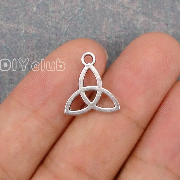 120pcs 16x14mm Винтажные ирландские кельтские узлы сельтический треугольник символ Трикветр тройной узел кулон треугольник узел Шарм 5~ 120 шт./лот - Окраска металла: 120pcs 16x14mm