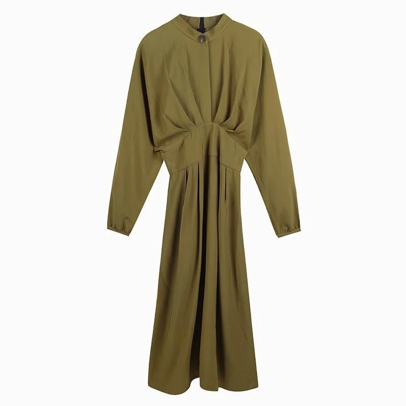 Винтажное элегантное осеннее облегающее платье с длинным рукавом женское