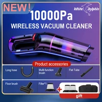 white dolphin cordless handheld vacuum cleaner for office car pet hair 10000pa suction household usb chargable vacuum cleaner