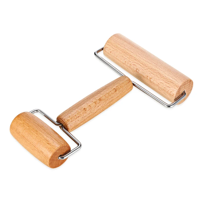 Pastry Wooden Rolling Pin Pizza Dough Roller Home Kitchen Pie Bread Baking Tool JS23
