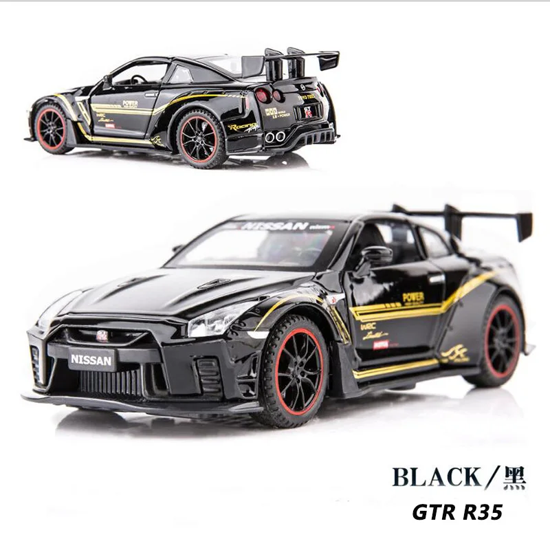 Автомобиль из сплава 1:32 Nissan GTR R35 JDM металлическая модель автомобиля звуковой