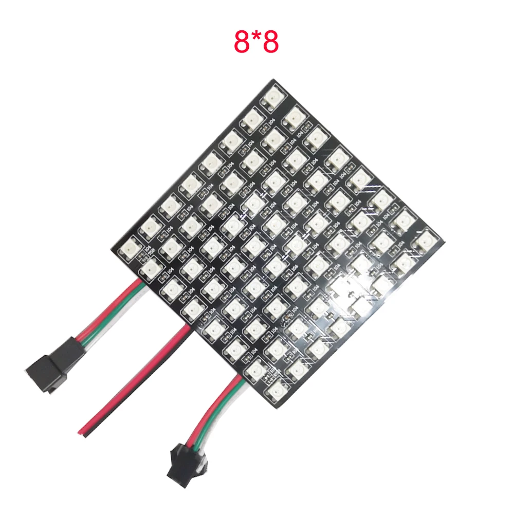 WS2812B LED Digital Flexible Individually Addressable Panel Light WS2812 8x8 16x16 8x32 Module Matrix Screen DC5V | Лампы и освещение