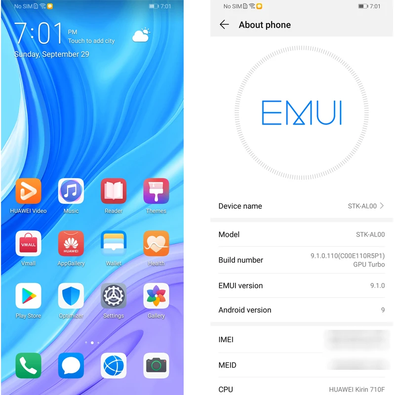 Huawei Enjoy 10 plus, 4 Гб, 128 ГБ, мобильный телефон, 6,59 дюймов, Android 9,1, Kirin 710F, Восьмиядерный, 48мп, с тройным объективом, смартфон, 4000 мАч, мобильный телефон