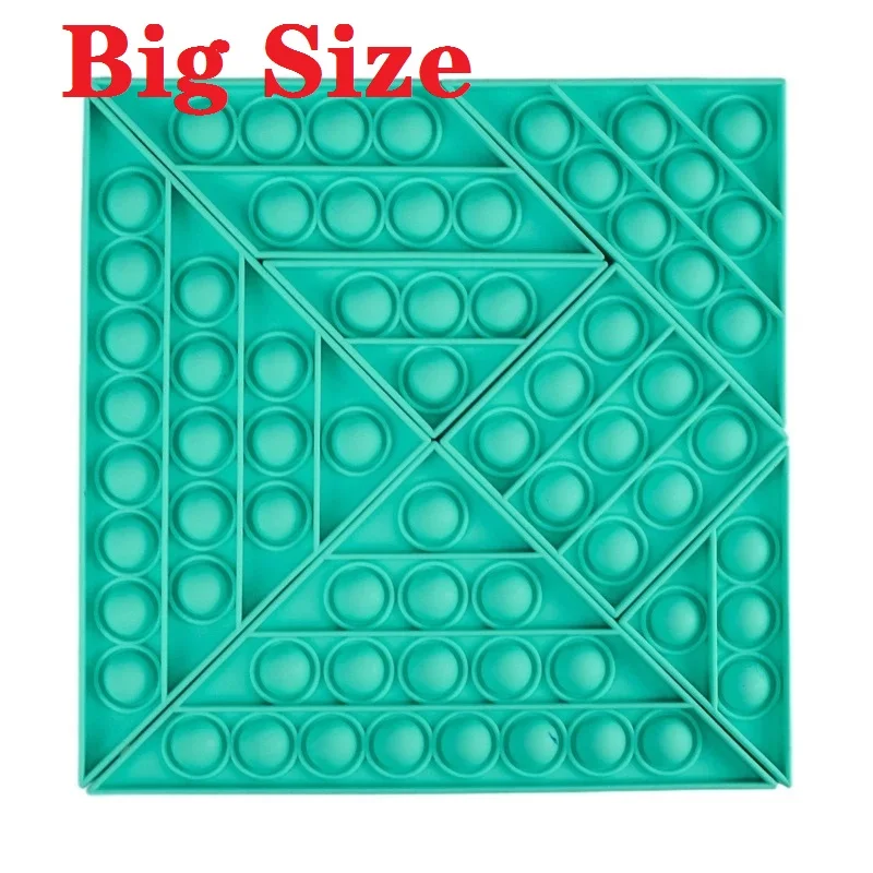 

Tangram BIG SIZE Fidget Toys Square Antistress Toy Push Bubble Figet Sensory Squishy Jouet Pour Autiste