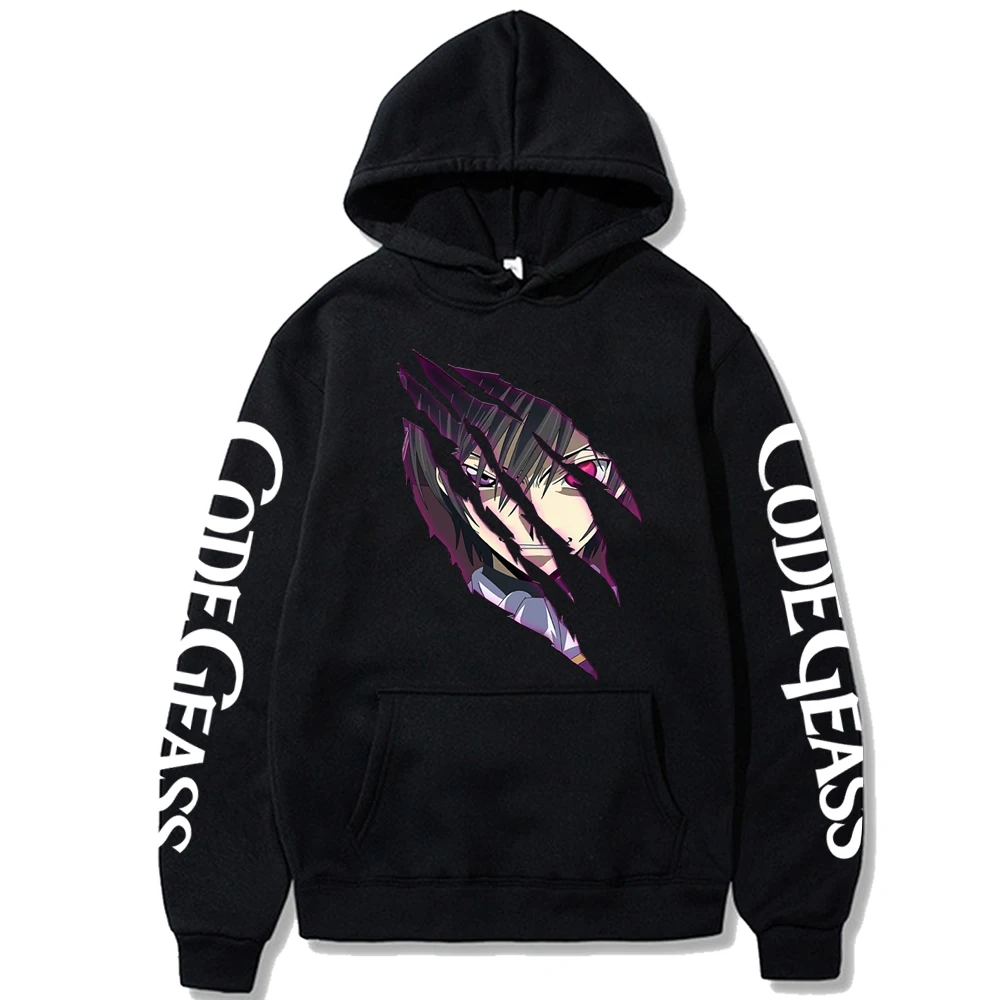 

CODE GEASS Lelouch of the Re Surrection Harajuku Print Loog Sleeve Hoodie Sweatshirt Lelouch Lamperouge Anime Eyes Hoodie