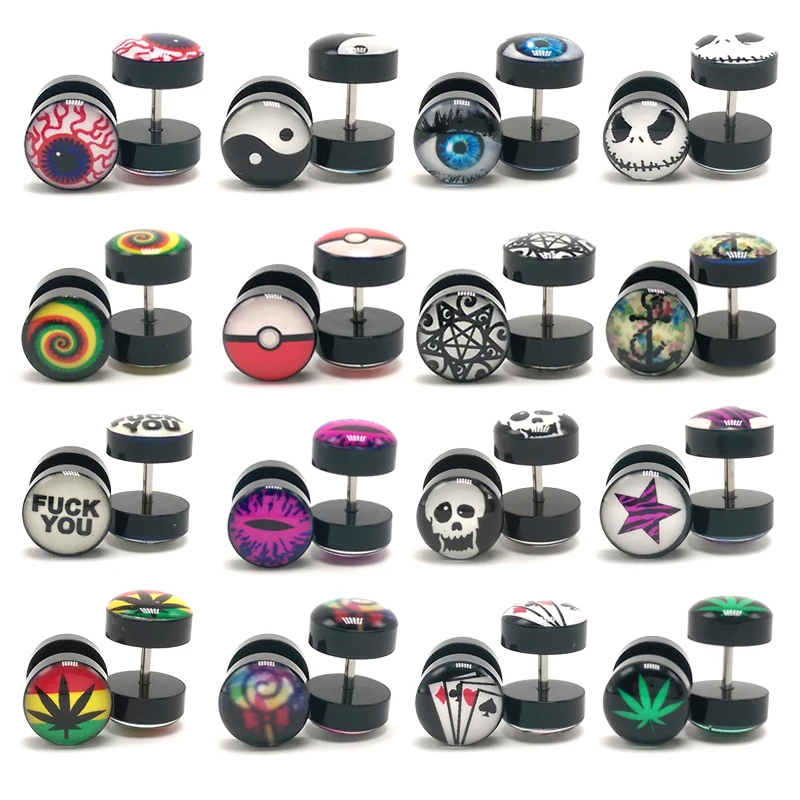 2 шт. новые серьги модные ювелирные изделия женские гвоздики пирсинг панк мужские