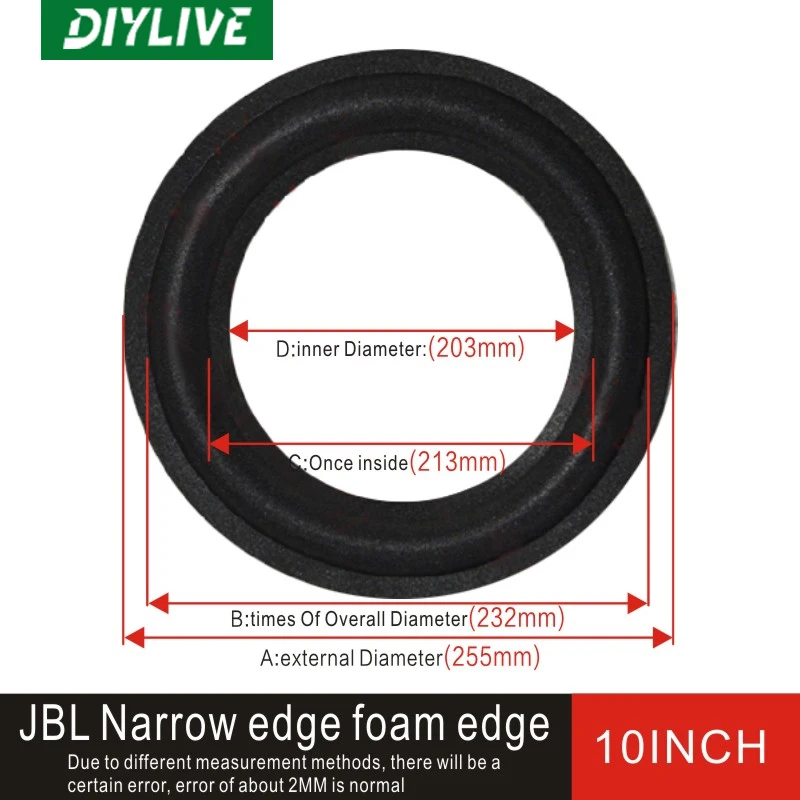 DIYLIVE 10 дюймовые ремонтные аксессуары поролоновая сторона складной сабвуфер