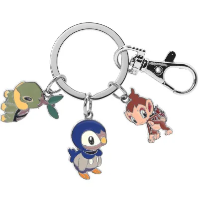 2-2 Брелок с покемоном Entei Eevee Swablu Piplup Poke Ball Pikachu Ash Ketchum Rowlet милый забавный мультфильм металлический брелок Аниме подвеска - Цвет: 2-2