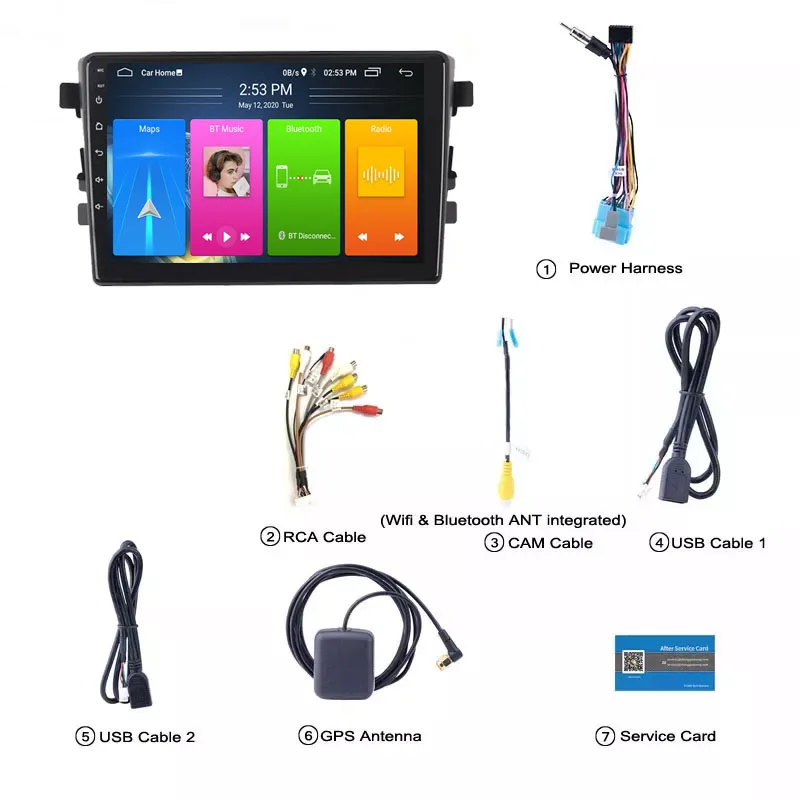 

Car GPS Multimedia Radio Stereo Player Radio 2.Din Android 10.0 Navigator For Suzuki CELERIO/CULTUS 2014 supports split screen
