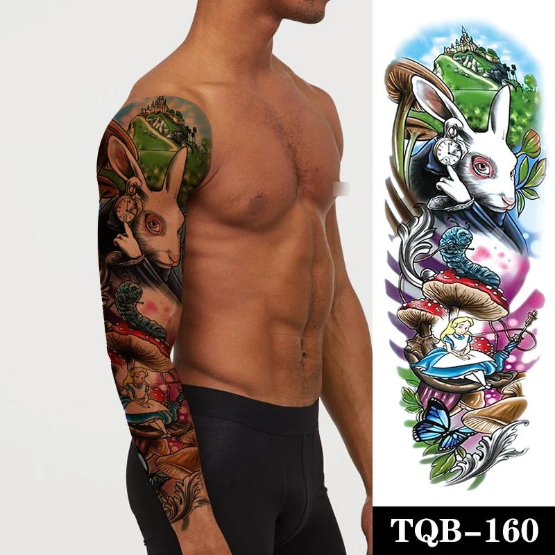 

Водонепроницаемый Временная тату-наклейка для гриба кролика с бабочками для маленьких девочек флеш-тату женский боди-арт поддельные татуи...