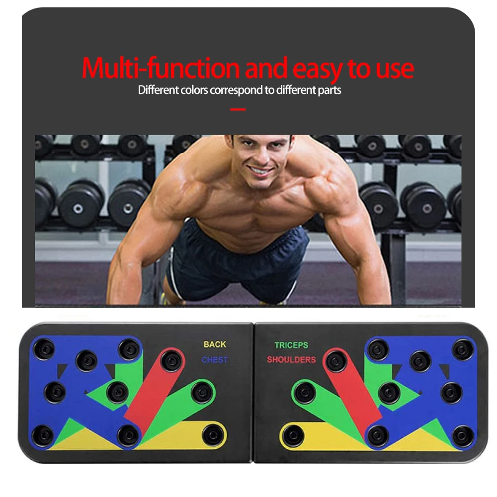 

9 In 1 Push Up Rack Training Board Body Exercise Rack Fitness Workout Exercise Stands Push Up Stands Multifunctional Fitness