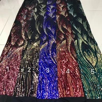 hot sale net lace fabric 2020 high quality african lace fabric with sequins french lace fabric for evening dress j8