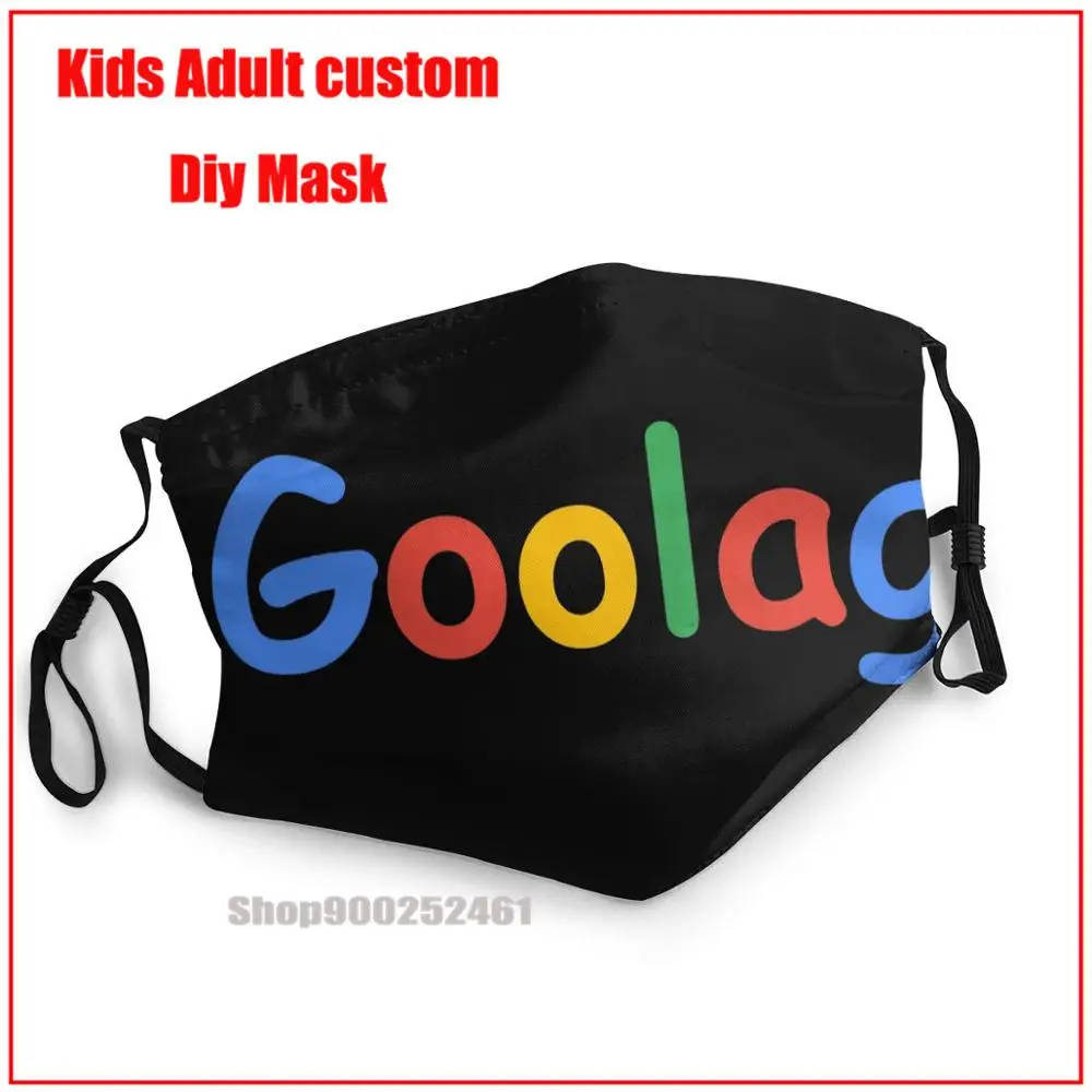 

Goolag логотип «сделай сам», модная маска для лица, маска s, моющаяся многоразовая маска для лица, маски для взрослых, маски с фильтром