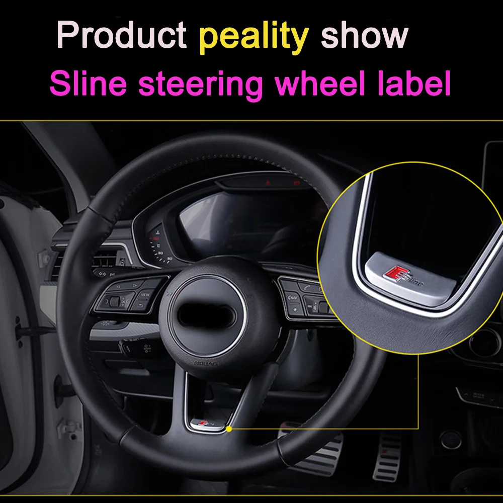 Стайлинг автомобиля рулевое колесо из нержавеющей стали логотип для Au di Sline A4 Q5