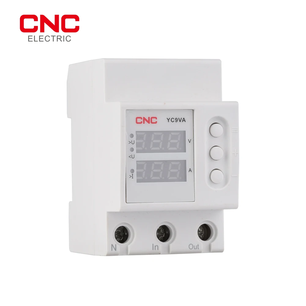 Фото CNC 50/60hz 230 220V Din Rail Dual Display Adjustable Over Voltage Current and Under Protective Device Protector Relay Обустройство CNC 50/60hz 230 220V Din Rail Dual Display Adjustable Over Voltage Current and Under Protective Device Protector Relay Обустройство