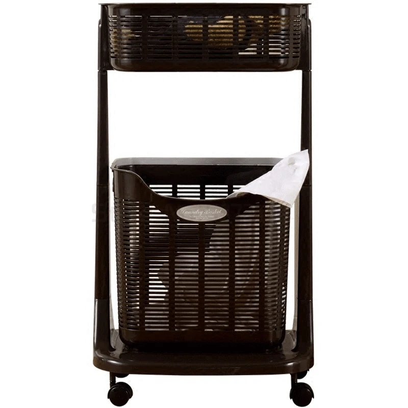 

Dirty clothes basket plastic laundry basket double layer dirty clothes storage basket toilet dirty clothes basket