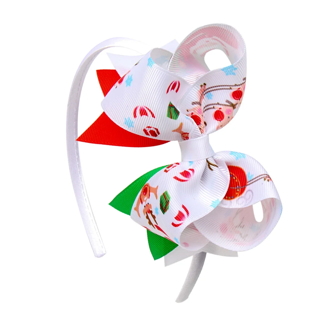 Ribbon Christmas Headband for Kids Adult Christmas Deer Ears Christmas Party Deals Santa Christmas Hair Band Clasp Headwear