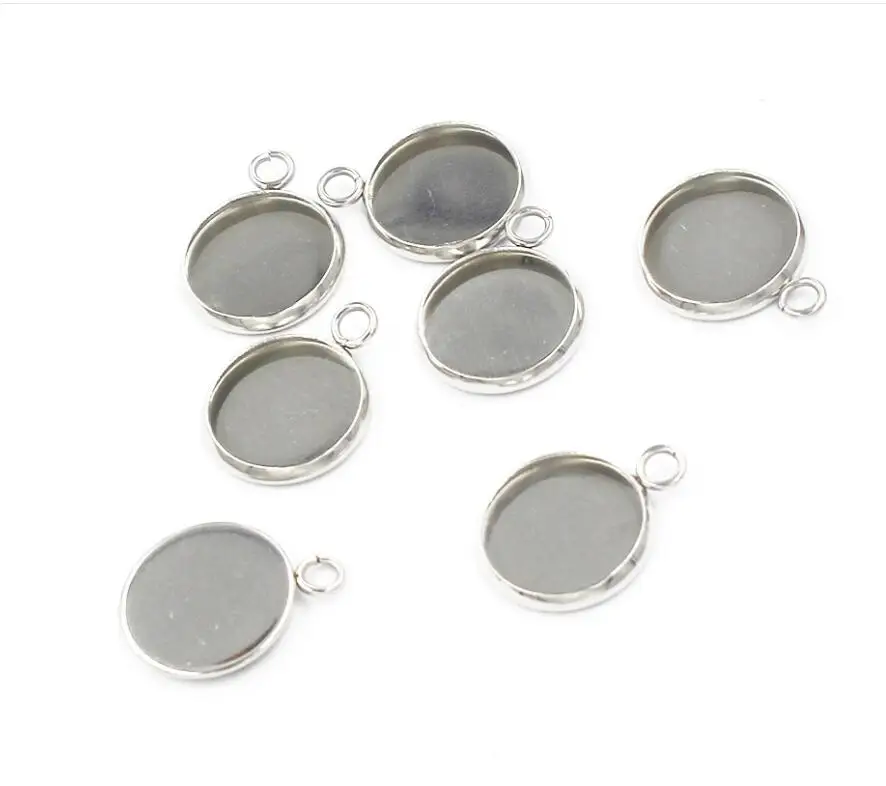 

30Pcs/Lot Stainless Steel Round Base Settings Dome Cabochon DIY Jewelry Settings