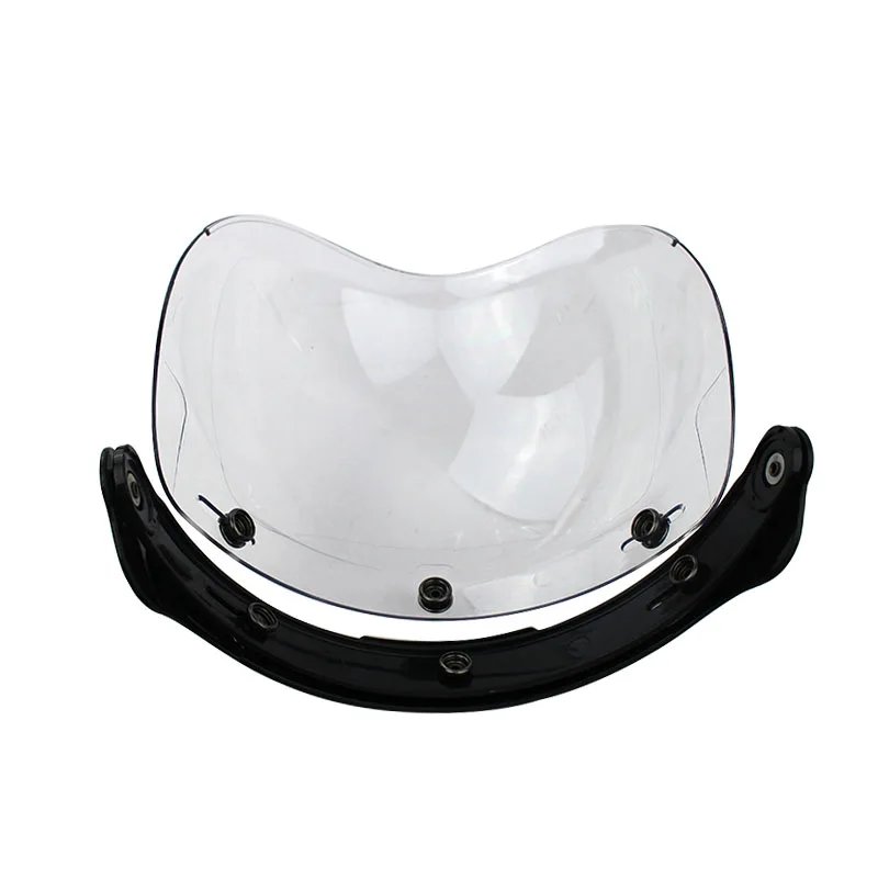 Мотоциклетное ветровое стекло с 3 кнопками для винтажного шлема зеркальный