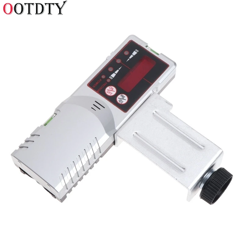 OOTDTY Level Laser Detector Red Beam Light 635nm Cross Line Outdoor Receiver with Clamp | Инструменты