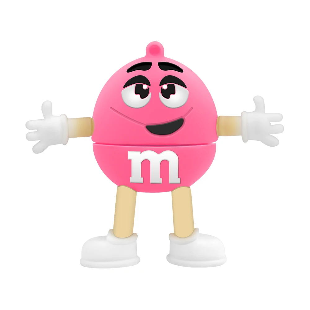 pink Милый флеш-накопитель u-диск 32gb 16gb 8gb rainbow beans M& M bean usb флеш-накопитель прекрасный подарок полная емкость 64gb флешка cle usb loptop - Цвет: pink