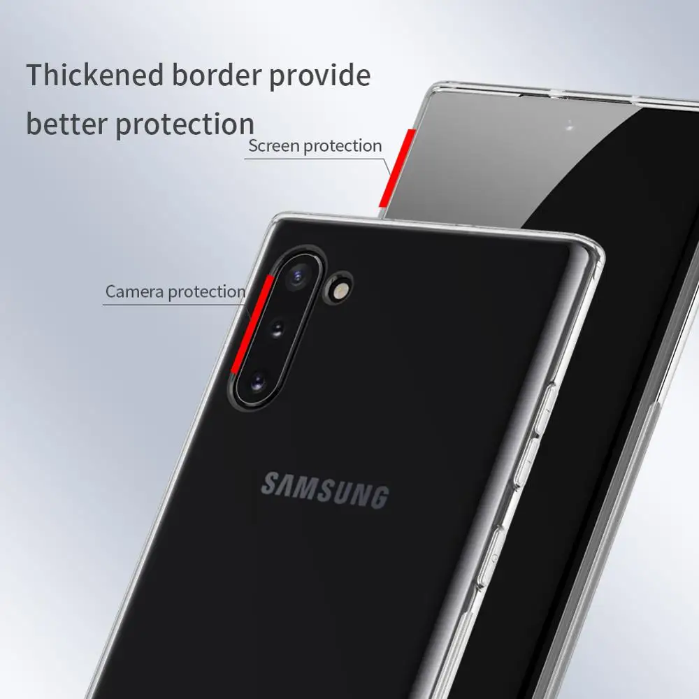 Чехол для Samsung Galaxy Note 10 + Nillkin Nature Мягкий ТПУ силиконовый прозрачный чехол-накладка