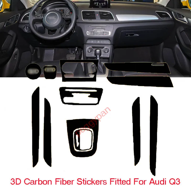 

Car-Styling New 3D Carbon Fiber Car Interior Center Console Color Change Molding Sticker Decals For Audi Q3