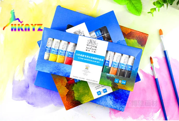 

1sets Winsor&Newton 24 Colors Watercolor Paint High Quality Transparent Watercolor Pigment For Artist School Student Acuarelas