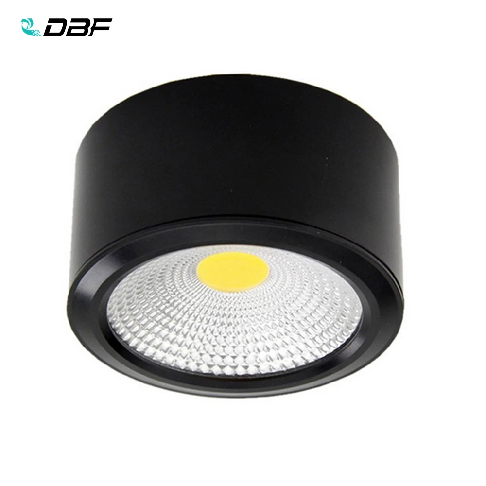 [DBF] Dimmable COB LED Downlight 3W/7W/12W Surface Mounted Ceiling AC110V-220V Home Luminaire With Black Color | Лампы и освещение